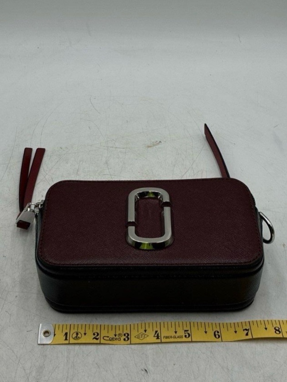 Marc Jacobs The Snapshot Crossbody Bag in the burgundy/black